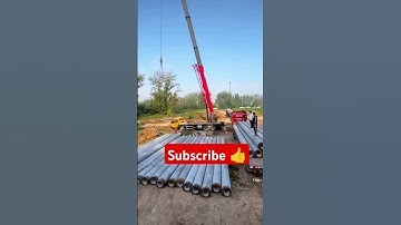 unloading pipe from truck#operator #truckdriver #varil#shortvideo