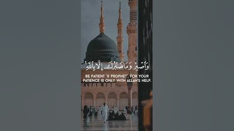 واصبر وما صبرك الا بالله (سورة النحل) الأية١٢٧