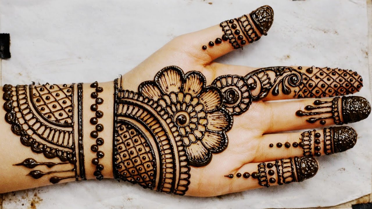 simple easy Ramzan Eid mehndi design||रमजान ईद आसान अरेबिक मेहंदी डिजाइन||latest Henna mehndi design