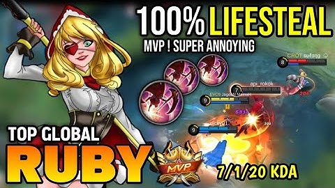 RUBY BEST BUILD 2022 | TOP GLOBAL RUBY GAMEPLAY | MOBILE LEGENDS✓