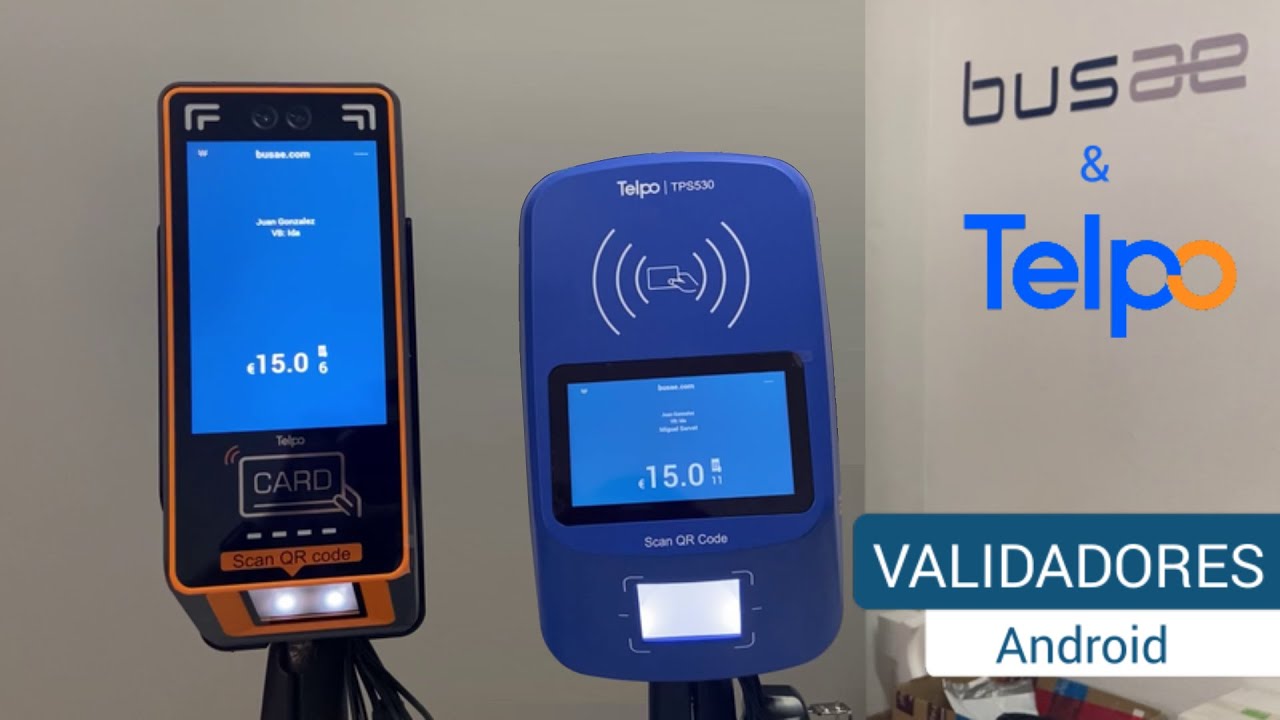 Validadores Android para buses: Telpo + Busae - YouTube