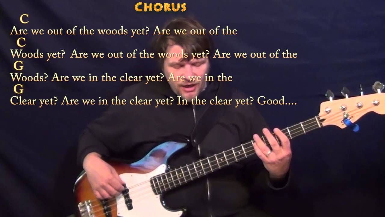 Out of The Woods (Taylor Swift) Bass Guitar Cover Lesson with Chords/Lyrics