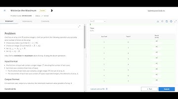 Jan Long Minimize the Maximum || CodeChef Solution