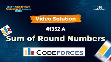 08 | Video Solution | Codeforces | Sum of Round Numbers | Loops in C