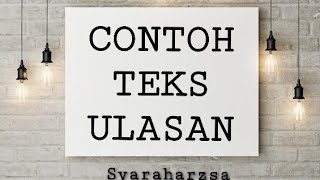 CONTOH TEKS ULASAN/RESENSI/REVIEW