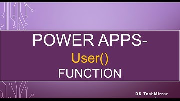 Powerapps - User() function | Get current logged-in user details - Part 1