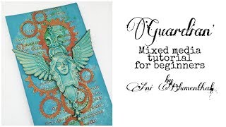 Mixed Media Canvas beginner tutorial for cre-artive corner