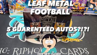 5 GUARANTEED AUTOS?!?! OPENING A BOX OF LEAF METAL AND WE GOT A CRAZY HIT!!