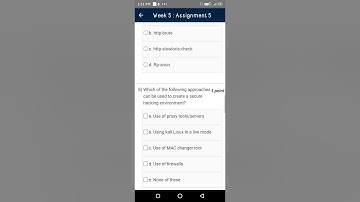 NPTEL Ethical Hacking Assignment week 5 answers | Ethical Hacking assignment 5 week 5 Answers