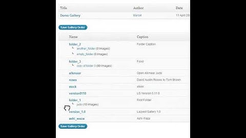 Drag and drop folder sorting in Lazyest Gallery