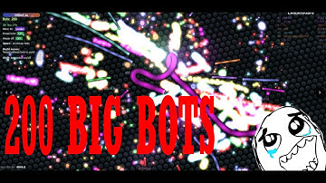 Slither.io//200 BIG BOTS!!!//VERY FAST MASS!!!//
