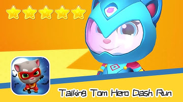 Talking Tom Hero Dash Run Day216 Walkthrough Endless runner Save the world Recommend index five star