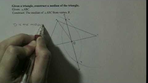 Construction 12: Construct a Median of a Triangle
