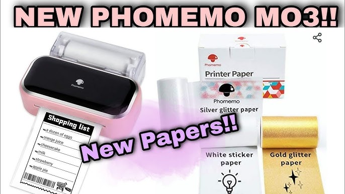 Coloring on the NEW CLEAR Self Adhesive Papers for the PHOMEMO
