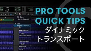 Pro Tools - Quick Tips - 11 - ダイナミック・トランスポート