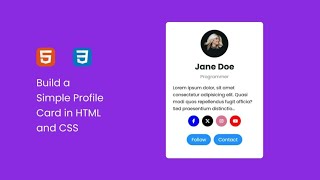 Create a Stylish Profile Card with HTML and CSS | Web Development Tutorial | DevDoodles
