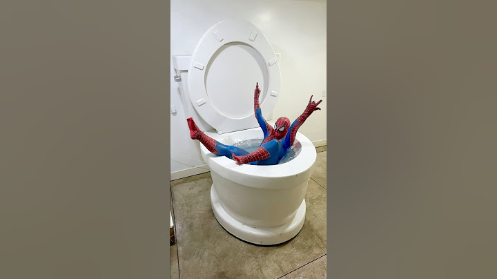 SPIDERMAN BIG FALL into the Worlds Largest Toilet with HUGE SPLASH #shorts