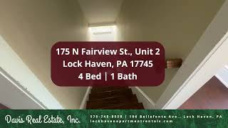 Apartment Tour: 175 N Fairview Street, Unit 2, Lock Haven PA
