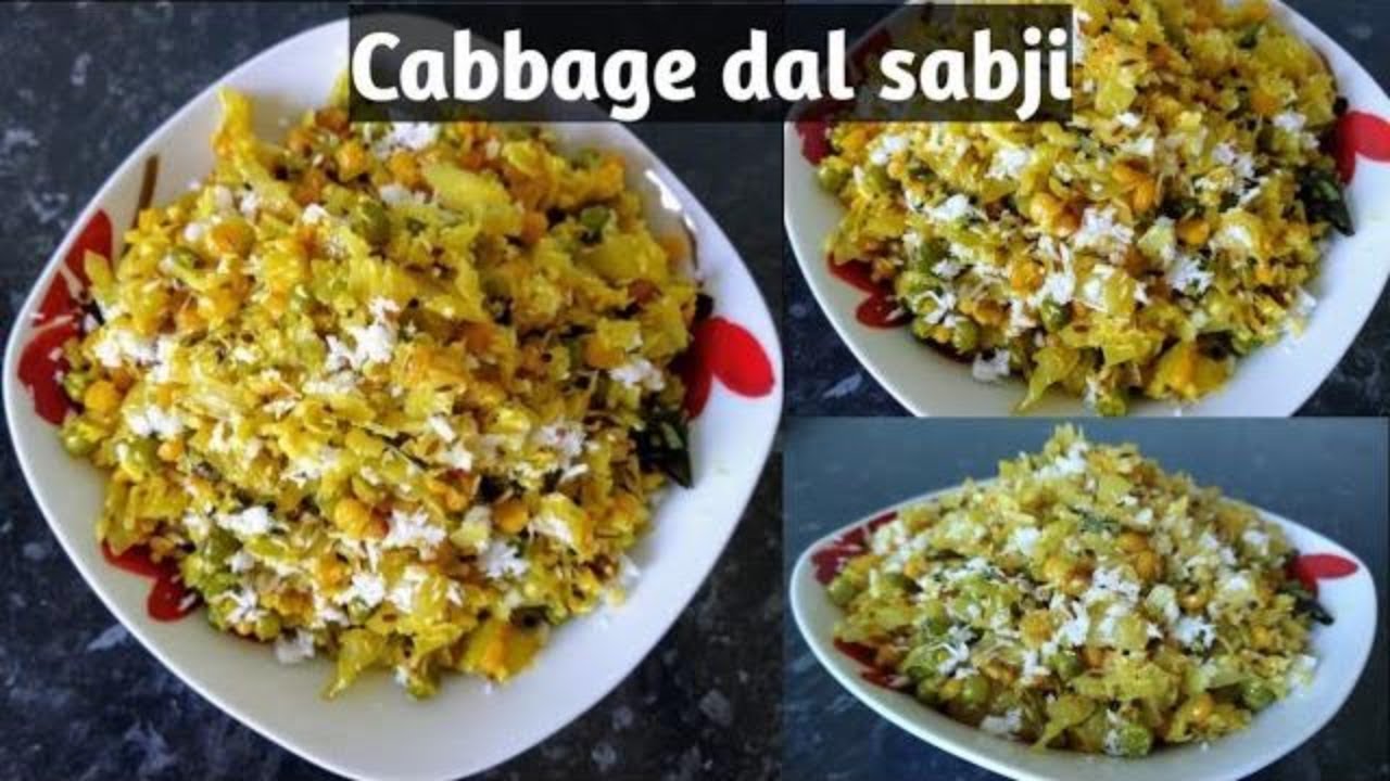 How to make cabbage chana dal masala curry Cabbage dal curry