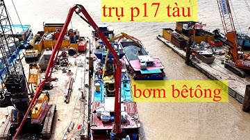 cầu đại ngãi 1 trụ chính p23 bơm nước chuẩn bị hạ 4  lòng thép cọc thứ 6, 23/6/2025