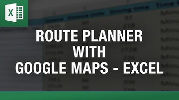 Route Planner for Google Maps in Excel