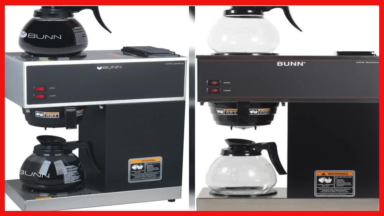 BUNN VPR 12-Cup Commercial Pour-Over Coffee Maker with 2 Glass Carafes