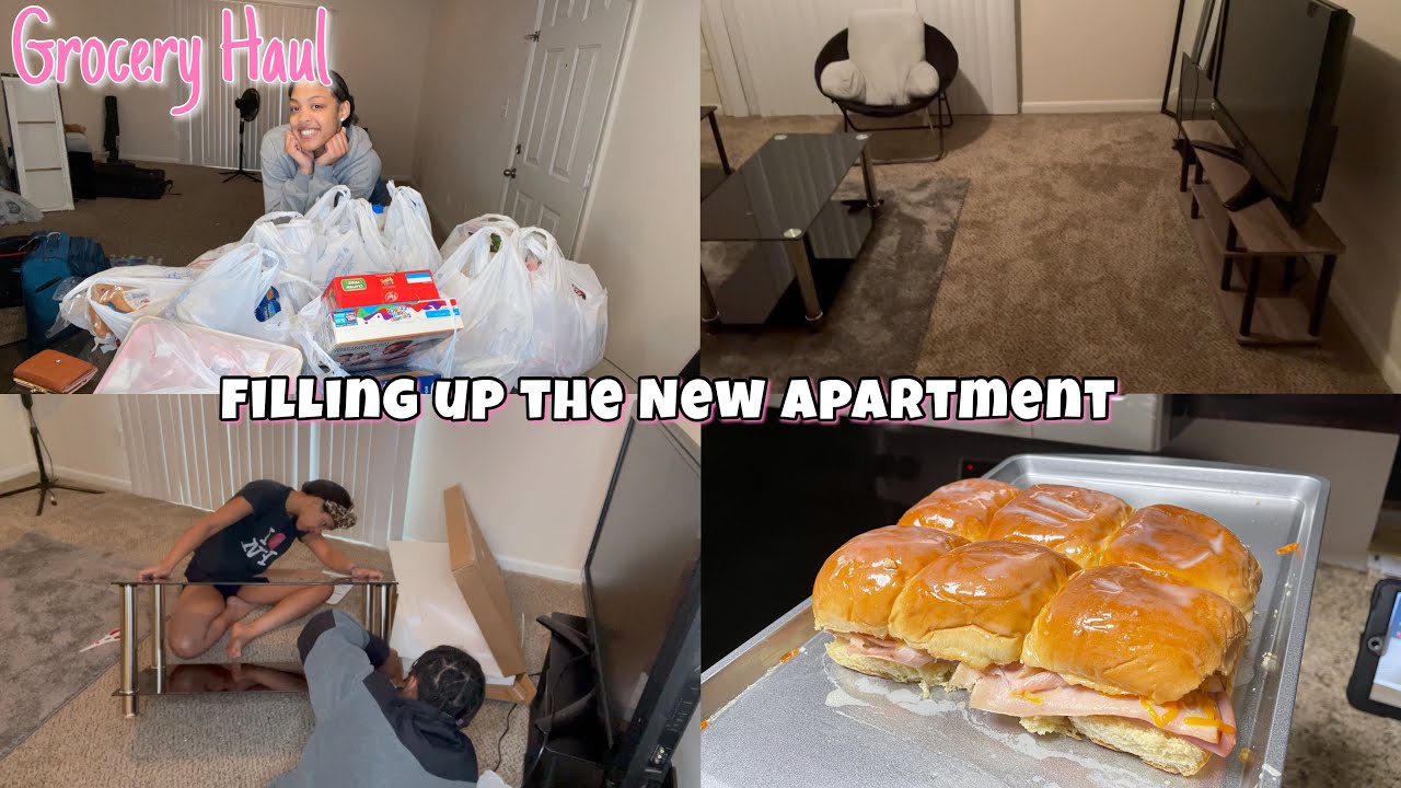 FIRST WEEK IN THE NEW APARTMENT 🏡 Grocery haul + assembling furniture