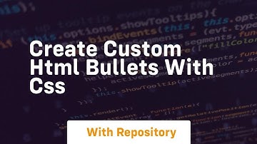 Create custom html bullets with css