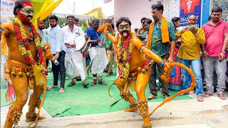 Vijay Potharaju Super Entry at Golconda Bonalu 2023 | Vijay Potharaj TeenMaar Dance Golconda Jatara