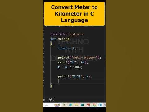 C program convert Meter To Kilometer Part 181 | C Programming #coding ...