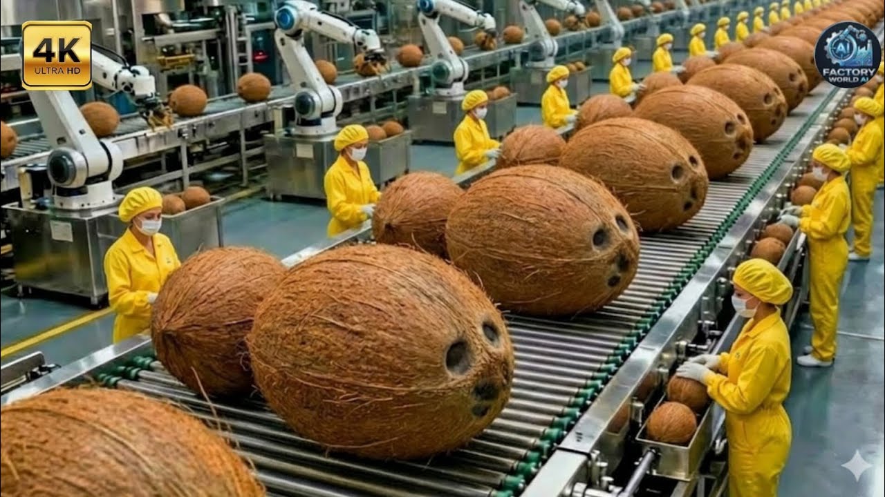 Inside a Modern Coconut Processing Factory – From Raw Coconuts to ...
