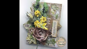Scraps of Darkness Mixed Media Canvas with lot of embellishment of Kit Tutorial