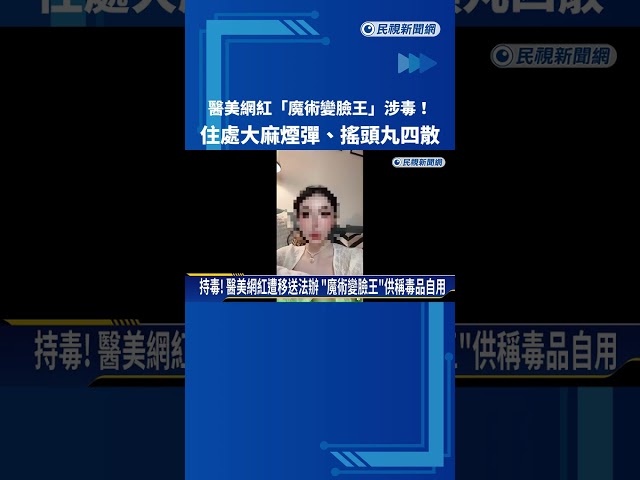 醫美網紅涉嫌持毒 "魔術變臉王"住處查獲大麻煙彈.搖頭丸－民視新聞