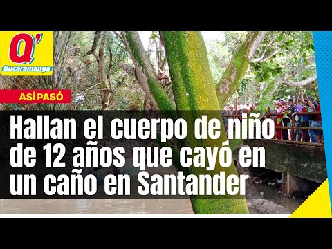 Hallan el cuerpo de niño de 12 años que cayó en un caño en Santander
