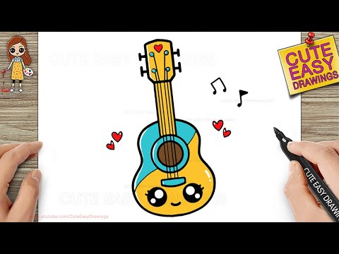 How to draw an electric guitar | Easy drawings - YouTube