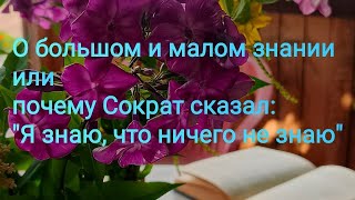 видео: О Большом и Малом знании. Или что имел ввиду Сократ: я знаю, что ничего не знаю. Смотреть до конца!🤓 картинка: О Большом и Малом знании. Или что имел ввиду Сократ: я знаю, что ничего не знаю. Смотреть до конца!🤓