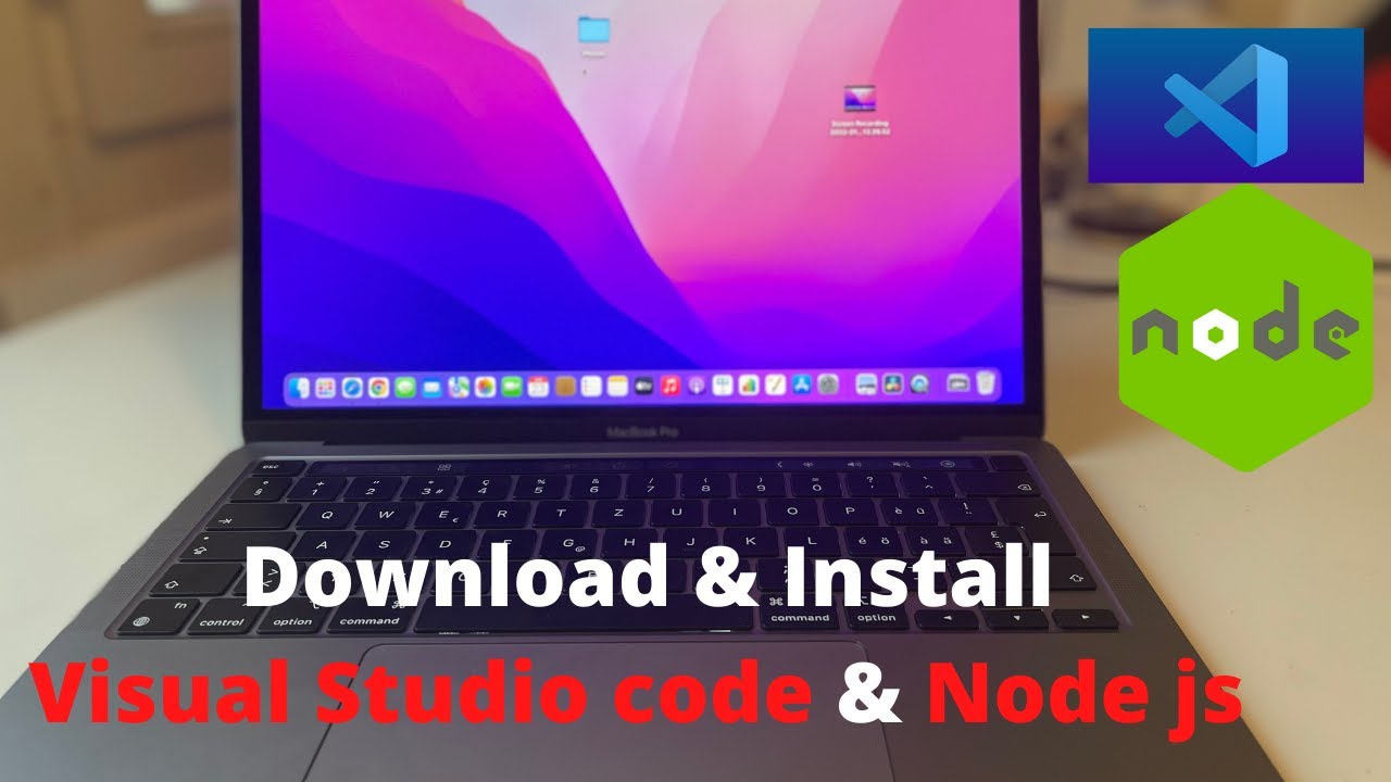 Download & install Visual Studio Code & Nodejs - YouTube