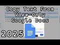 Copy Text from Protected View in Google Docs (2025)