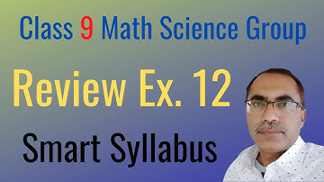Review Exercise 12 Chapter 12 || Smart Syllabus Questions || 9Th Class Math Science Group