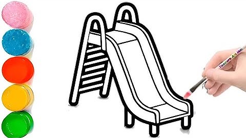 Easy Slide Drawing for Kids | How to Draw a Playground Slide