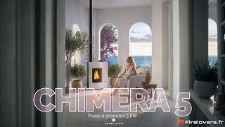 Chimera 5 kW – Poêle à granulés extra-plat | Format compact &amp; Haut rendement | Firelovers