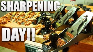 SHARPENING DAY!!! - SCARY SHARP CHISELS AND PLANES!!