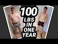 My 1 year body transformation, how I lost 100 lbs and gained muscles!