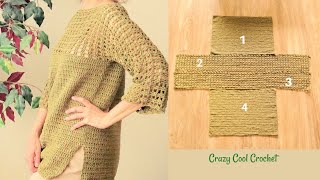 EASY Crochet Beginner 3 Seasons Pullover