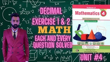 Decimals of class 4 | Exercise 1 and 2 | unit 4 | Fraction to decimal | decimal to fraction