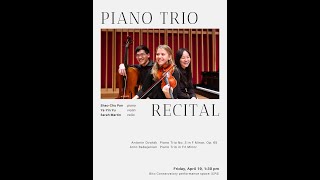 Piano Trio Recital: Ya-Yin Yu, violin, Sarah Martin, cello, Shao-Chu Pan, piano