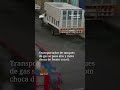 Moto Choca con Camión de Gas