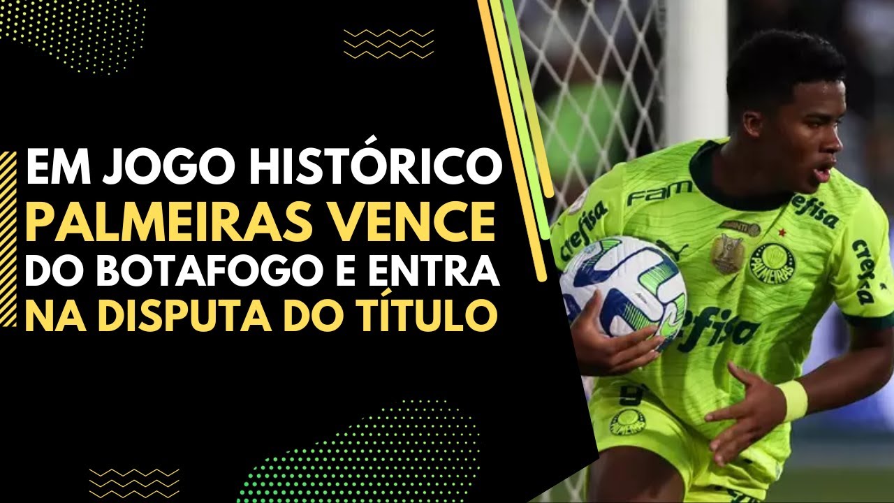 Palmeiras vira sobre o Botafogo em jogo de sete gols e entra de vez na  briga pelo título - Esportes - R7 Futebol