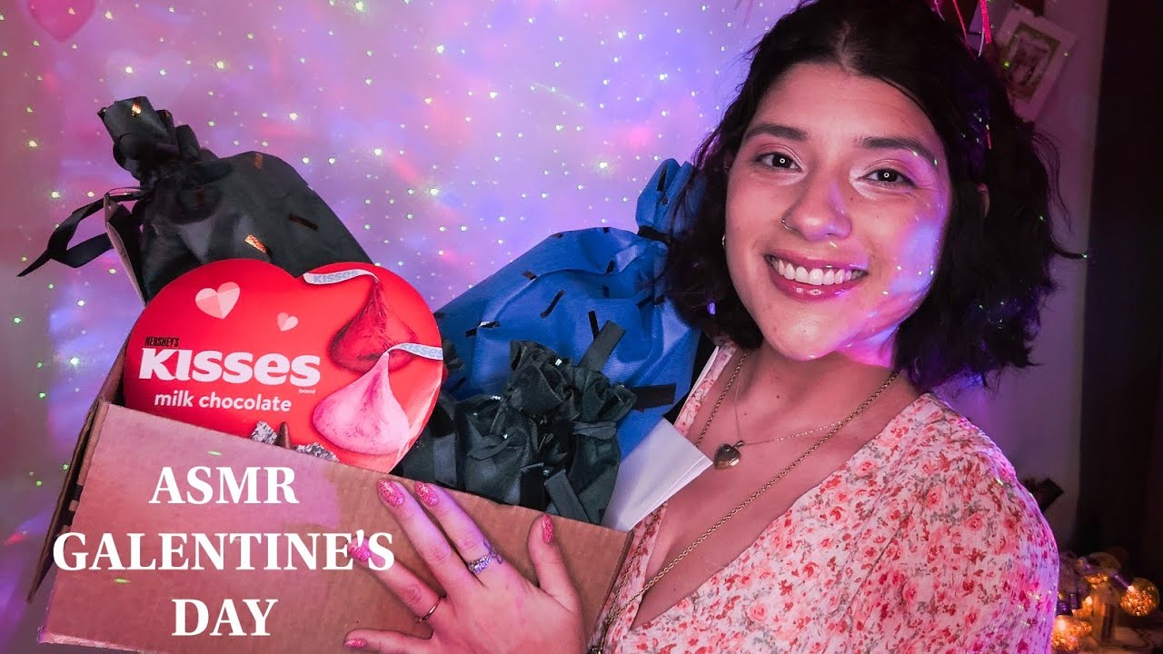 ASMR ❤️ GALENTINES DAY GIFT EXCHANGE WITH @Leah’s Safe Space ASMR 🎁 💕💘