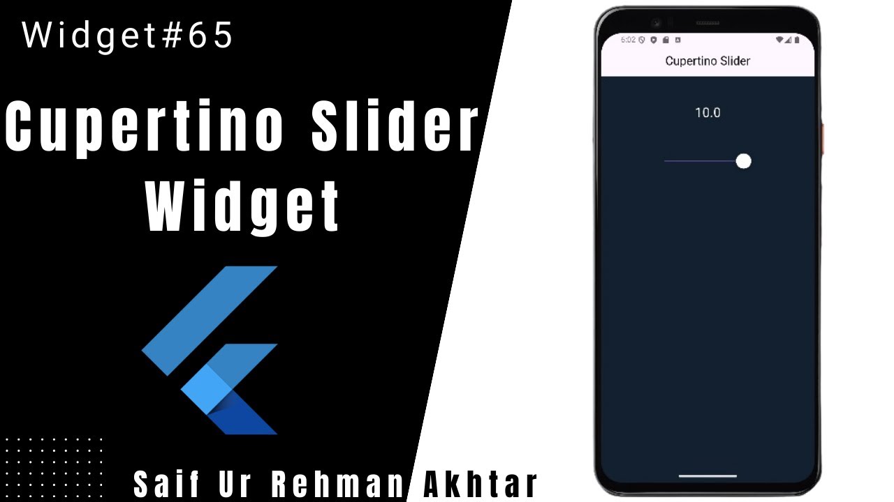Flutter Cupertino Slider Widget Explained | Flutter 215+ Widgets Series ...